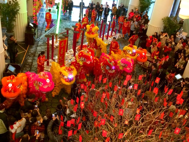 Chinese New Year in the Lobby of the Peninsula Shanghai