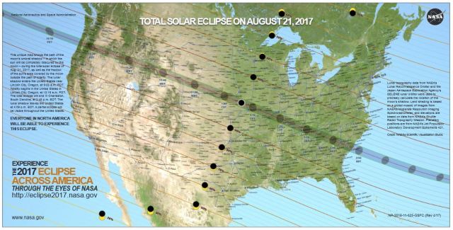 Eclipse Map, NASA, RebeccaWanderlusting